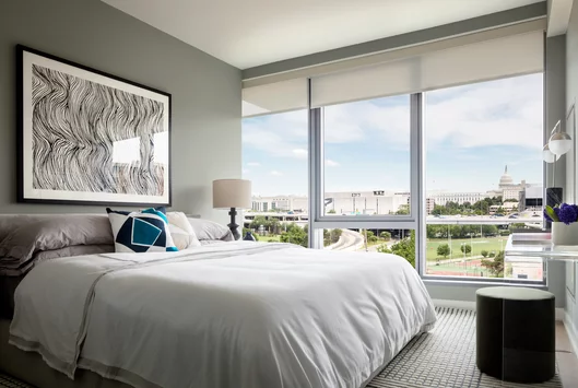 One Hill South offers gracious, light-filled bedrooms