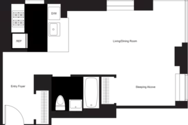 alcove studio floor plan