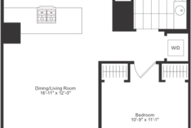 1 bedroom floor plan