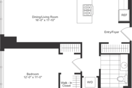 1 bedroom floor plan