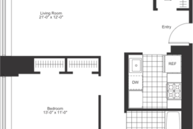 1 bedroom floor plan