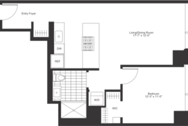 1 bedroom floor plan