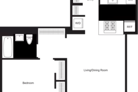 1 bedroom floor plan