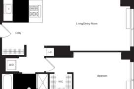 1 bedroom floor plan