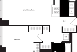 1 bedroom floor plan