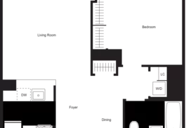 1 bedroom floor plan