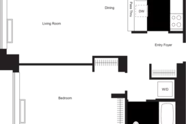 1 bedroom floor plan