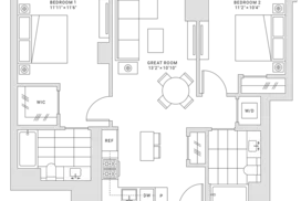 Fifteen Fifty San Francisco 2 Bedroom Floor Plan