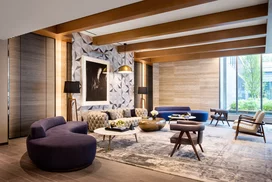 Meyer Davis-designed residents lounge with artisan touches.