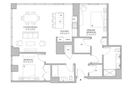 The Row Two Bedroom Floorplan